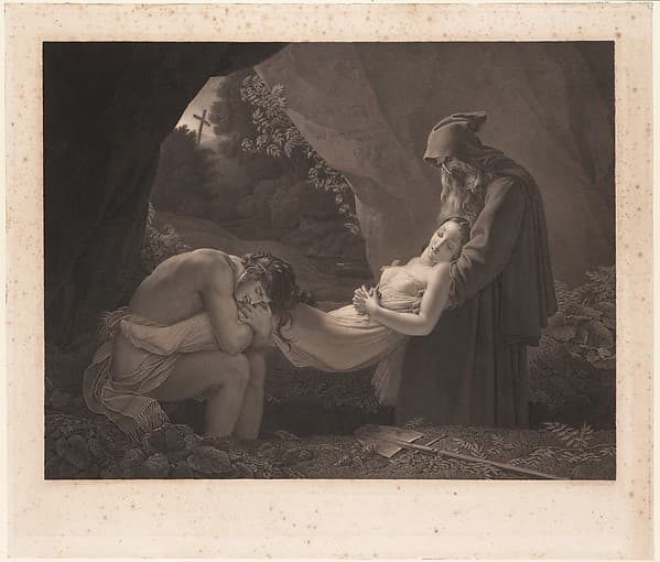 The Burial of Atala, by Jean-Baptiste-Raphael-Urbain Massard
