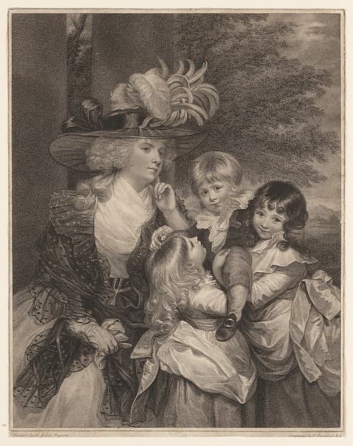 Lady Smith and her Children, by Francesco Bartolozzi