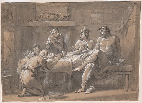 Jupiter and Mercury in the House of Baucis and Philemon, by Hyacinthe Collin de Vermont