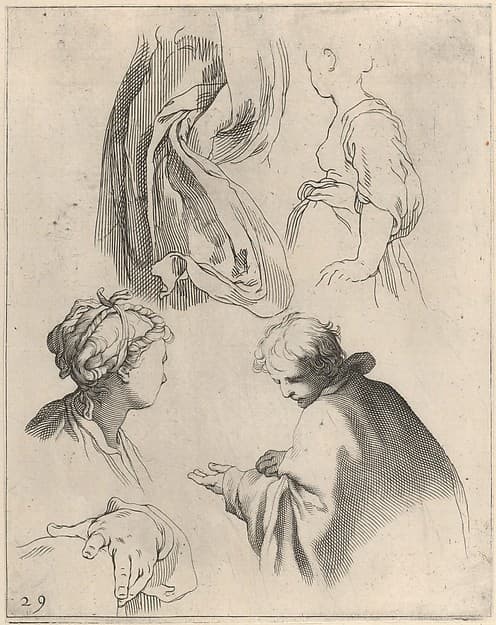 Figure Studies, from "Drawing Book", by Frederick Bloemaert