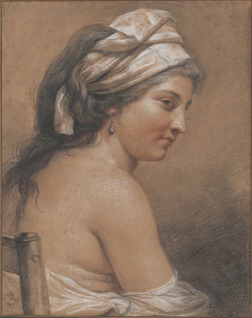 Study of a Seated Woman Seen from Behind (Marie-Gabrielle Capet), by Adélaïde Labille-Guiard