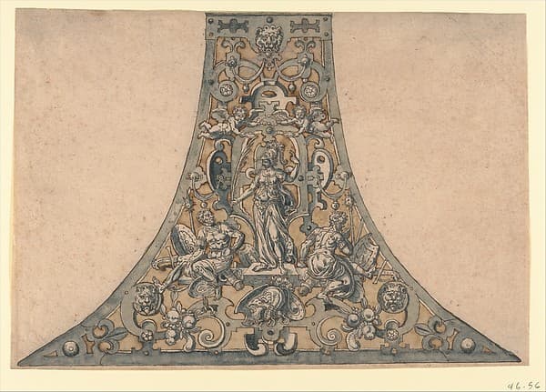 Design for a Powder Flask, by Anonymous, German, 16th century