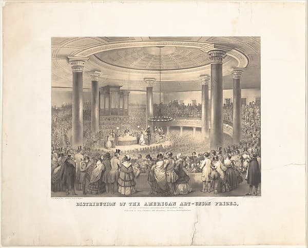 Distribution of the American Art-Union Prizes, at the Tabernacle, Broadway, December 24, 1847, by Francis D'Avignon