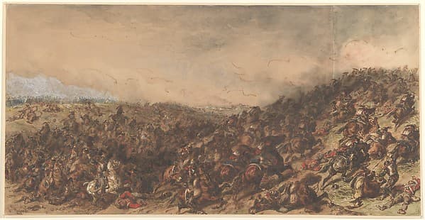 Battle Scene (Waterloo), by Hippolyte Bellangé