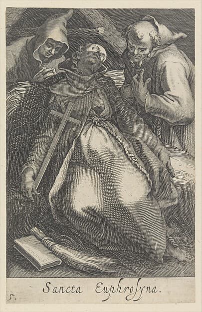 Sancta Euphrolyna, from "Female Hermits", by Abraham Bloemaert
