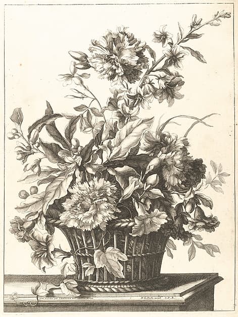 Upright Baskets of Flowers, by Jean-Baptiste Monnoyer