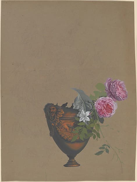 Vase of Flowers, by Anonymous, French, 19th century