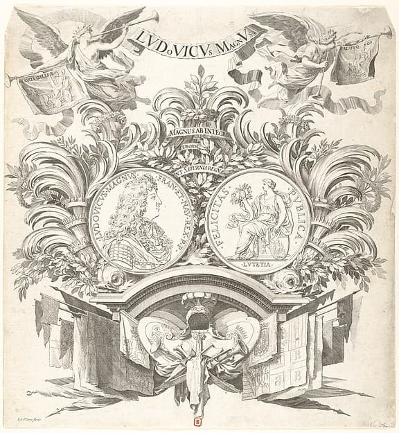 Allegorical Medal in Honor of Louis XIV, by Sébastien Leclerc I
