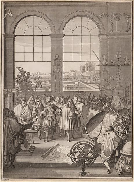 Louis XIV Visiting the Royal Academy of Sciences, by Sébastien Leclerc I