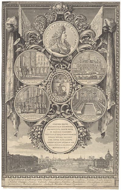 The Reception of Louis XIV at the Hôtel de Ville on the Occasion of his Recovery, January 30, 1687, by Sébastien Leclerc I