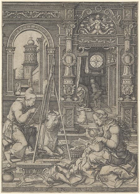 Saint Luke Painting the Virgin, by Dirck Vellert
