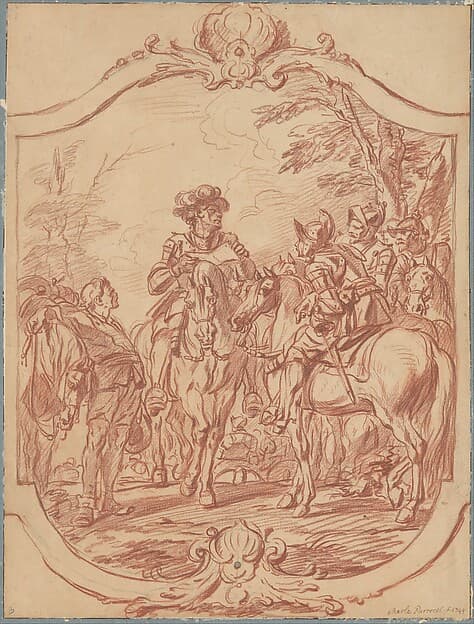 Scene of Military Life: A General Giving Orders, by Charles Parrocel