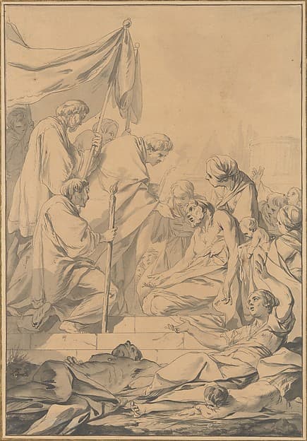 St. Charles Borromeo Distributing Communion to the Victims of the Plague in Milan, by Jean-Baptiste Marie Pierre