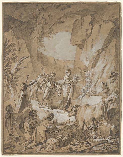 The Flight into Egypt, by Jean-Baptiste Marie Pierre