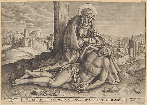 Pietà, by Hieronymus (Jerome) Wierix
