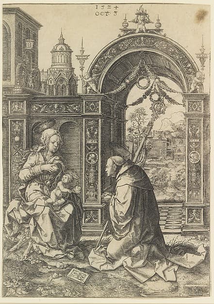 St. Bernard Adoring the Christ Child, by Dirck Vellert