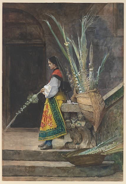 Palm Sunday in Spain, by Jean-Georges Vibert