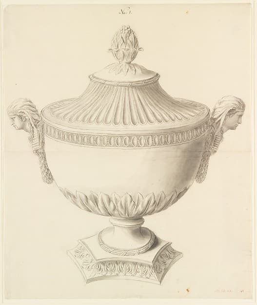Design for a Lidded Tureen, by Anonymous, French, 18th century