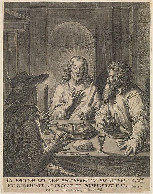 Christ in Emmaus, by Johann Sadeler I
