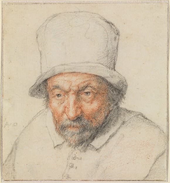 Head of a Bearded Man in a Hat, by Adriaen van Ostade