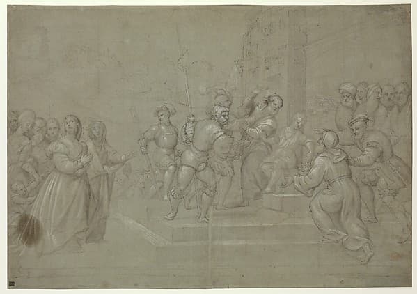 Susannah and the Elders before Daniel, by Pomponio Amalteo