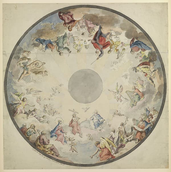 Design for a Cupola with Old and New Testament Figures, by Pietro de Angelis