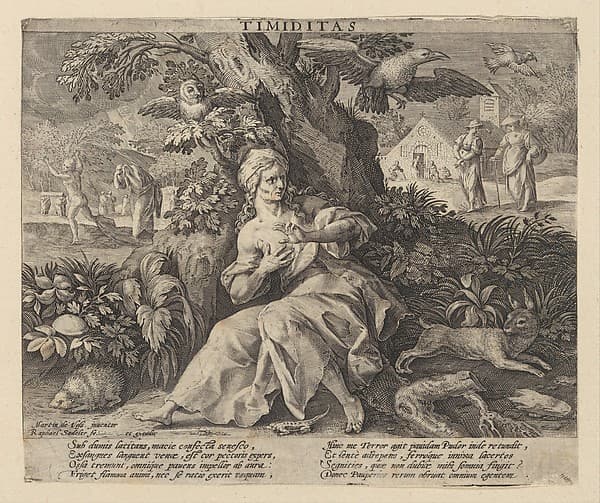 Timiditas from Four Vices, by Raphael Sadeler I