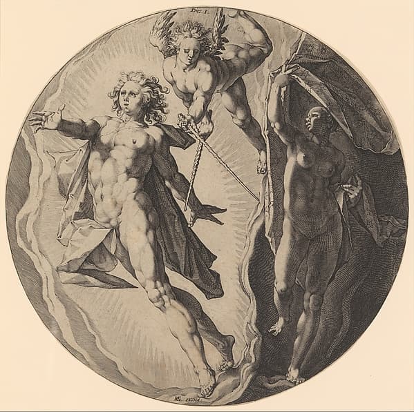 The First Day (Dies I): The Separation of Darkness and Light, plate 1 from "The Creation of the World", by Jan Muller