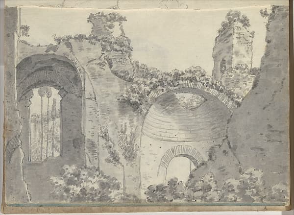 Smaller Italian sketchbook (containing 43 drawings on 44 leaves), by Joseph Wright (Wright of Derby)