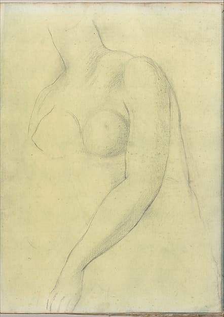 Sketch of a female nude resembling the Medici Venus (Smaller Italian sketchbook, leaf 19 recto), by Joseph Wright (Wright of Derby)