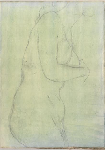 Sketch of a female nude resembling the Medici Venus (Smaller Italian sketchbook, leaf 20 recto), by Joseph Wright (Wright of Derby)
