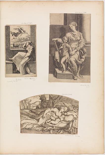 Satyr Watching a Young Mother and Child Sleeping, by Angiolo Falconetto