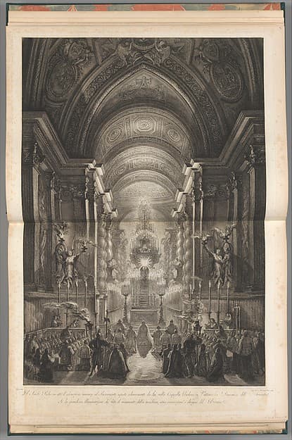 Ceremony held in the Cappella Paolina, Vatican, by Francesco Piranesi