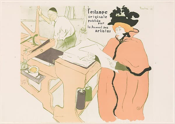 Cover for "L'Estampe originale, Album I, publiée par les Journal des Artistes", by Henri de Toulouse-Lautrec