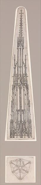 Elevation of a Gothic Pinnacle with a Hexagonal Plan, by Wenzel von Olmütz