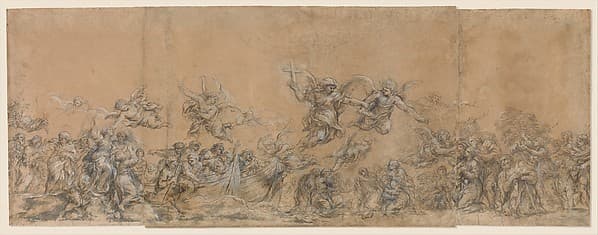 Study for Angels Sealing the Foreheads of the Children of Israel in Saint Peter's Basilica, by Pietro da Cortona (Pietro Berrettini)