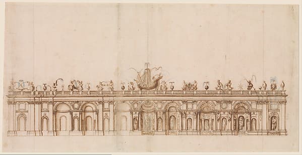 Design after a Fountain in the Villa Aldobrandini at Frascati, by Giovanni Guerra