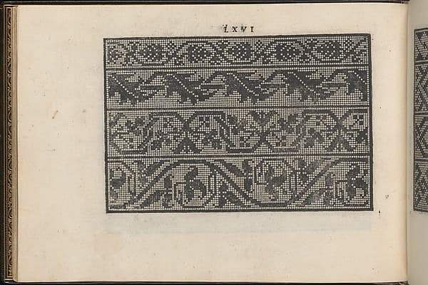 La Vera Perfettione del Disegno di varie sorti di recami, page 33 (verso), by Giovanni Ostaus
