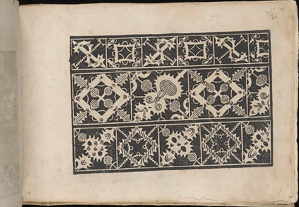 Fiori di Ricami Nuovamente Posti in Luce, page 17 (recto), by Matteo Florimi