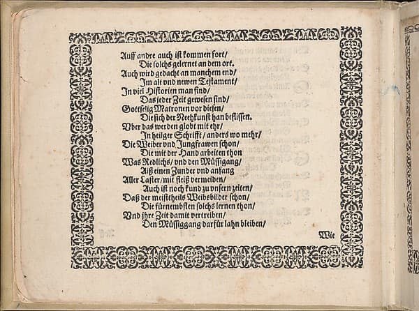 Schön Neues Modelbuch (Page 3 verso), by Johann Sibmacher