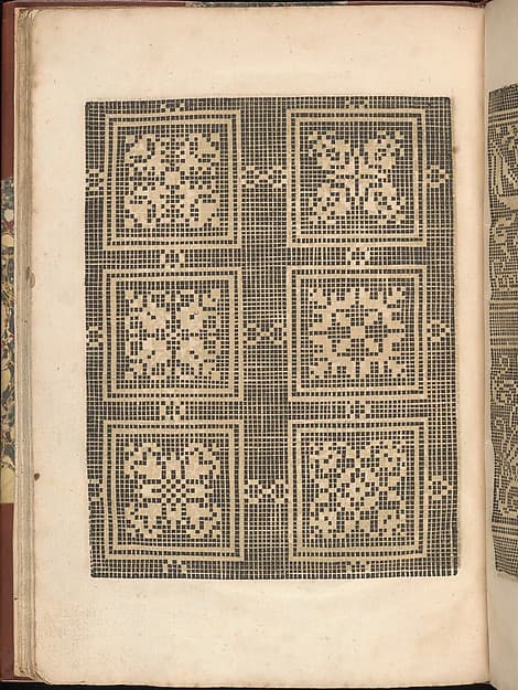 Les Secondes Oeuvres, et Subtiles Inventions De Lingerie du Seigneur Federic de Vinciolo Venitien, page 49 (verso), by Federico de Vinciolo