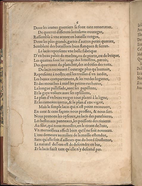 Les Secondes Oeuvres, et Subtiles Inventions De Lingerie du Seigneur Federic de Vinciolo Venitien, page 67 (verso), by Federico de Vinciolo