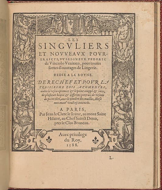 Les Singuliers et Nouveaux Portraicts... page 41 (recto), by Federico de Vinciolo