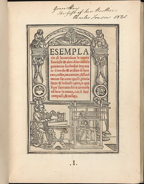 Esemplario di lavori, by Nicolò Zoppino