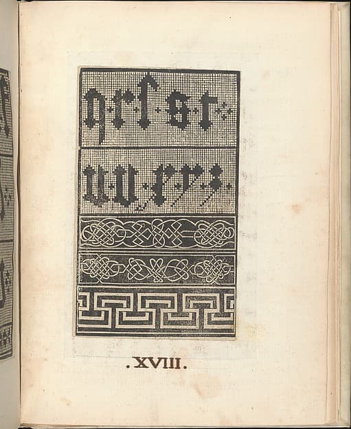 Esemplario di lavori, page 17 (verso), by Nicolò Zoppino