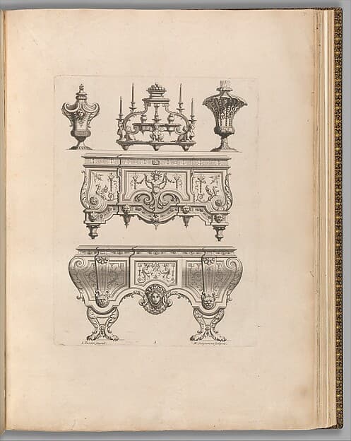 Plate, page 71 from "Ornament Designs Invented by J. Berain", by Jean Berain