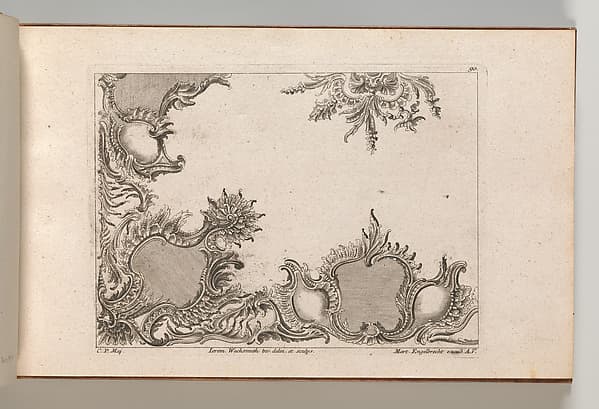 Design for a Ceiling Decoration, plate 4 from "Unterschiedliche neu inventierte Deken oder Plafond", by Jeremias Wachsmuth