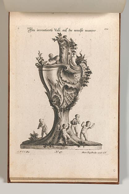 Design for a large Lidded Vase, plate 1 from "Neu inventierte Vasi auf die neueste manier", by Jacob Gottlieb Thelot