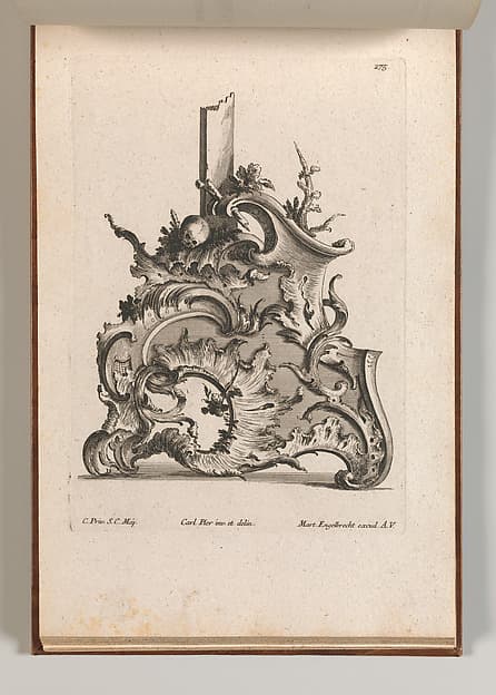 Design for the Base of a Crucifix, plate 2 from "Neü inventierte Crucifix Stöcke", by Jacob Gottlieb Thelot