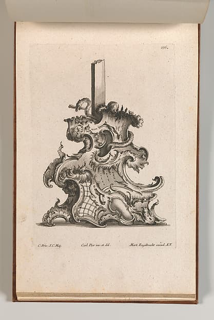 Design for the Base of a Crucifix, plate 3 from "Neü inventierte Crucifix Stöcke", by Jacob Gottlieb Thelot